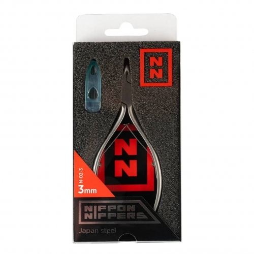 Nippon Nippers Кусачки для кутикулы двойная пружина лезвие 3 мм. N-02-3