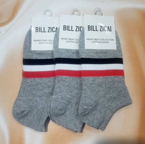 Носки короткие серые в полоску Bill Zicai р-р 36-41, 1 пара