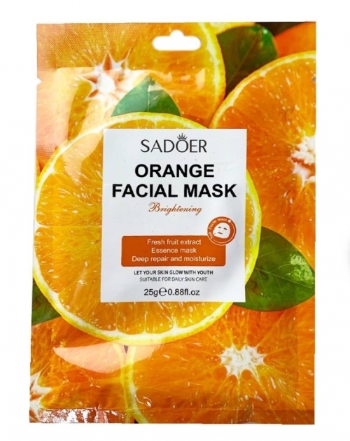 Тканевая маска для лица с витамином С Sadoer Orange Facial Mask