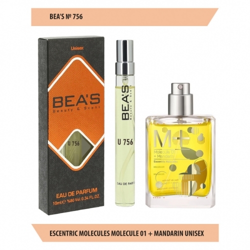 Компактный парфюм Beas Escentric Molecules Molecule 01 + Mandarin unisex, 10 ml U 756