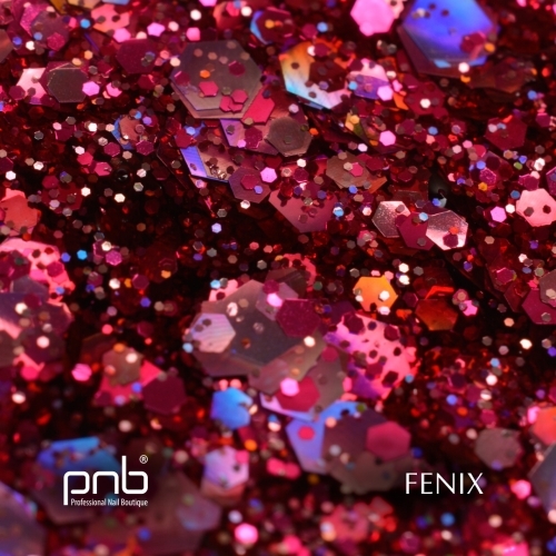 Гель для дизайна с блестками и поталью Феникс 3D Mix&Shine Gel PNB 05 Fenix 5 мл.