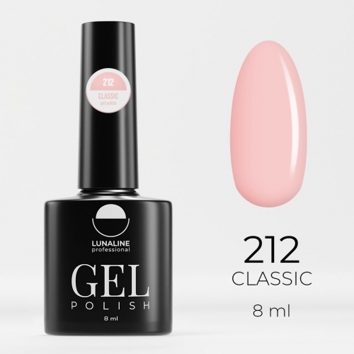 Гель-лак розовый персик 212 LunaLine, 8 мл.
