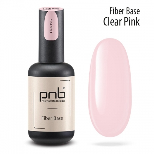 Файбер база прозрачно-розовая Fiber Base Clear Pink Pnb, 17 мл.