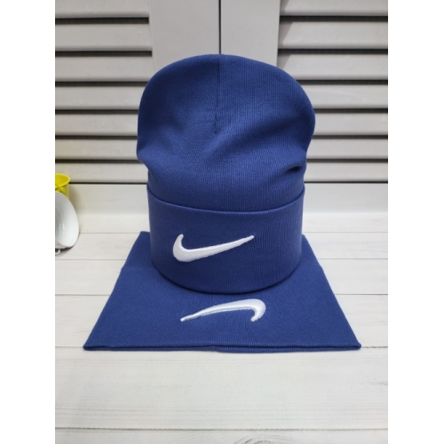 Комплект шапка+снуд Nike синий, осень.