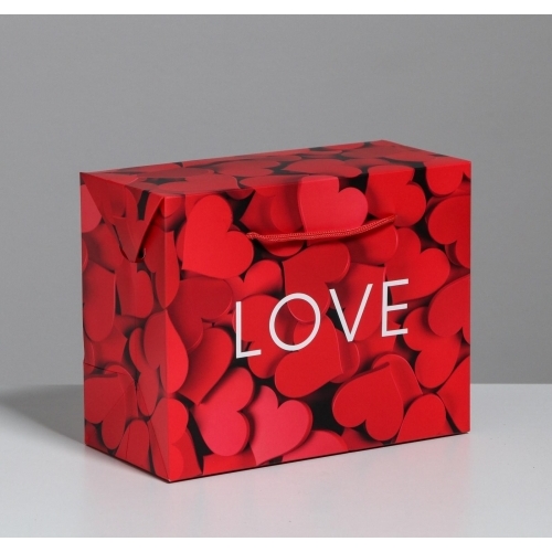 Пакет - коробка «Love», 23 × 18 × 11 см