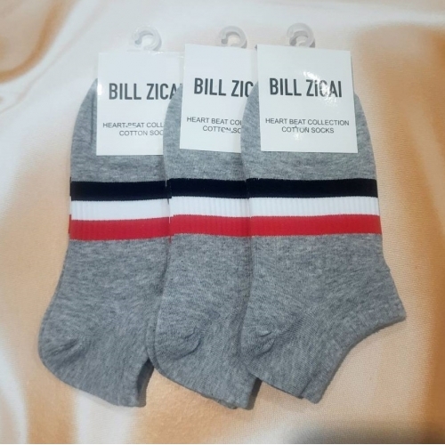 Носки короткие серые в полоску Bill Zicai р-р 36-41, 1 пара